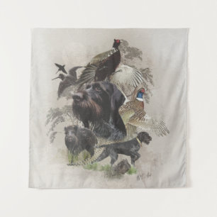 German Wirehaire Pointer , Continental pointo Wandkleed
