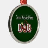 German Wirehaire Pointer Dad Metalen Ornament (Rechts)