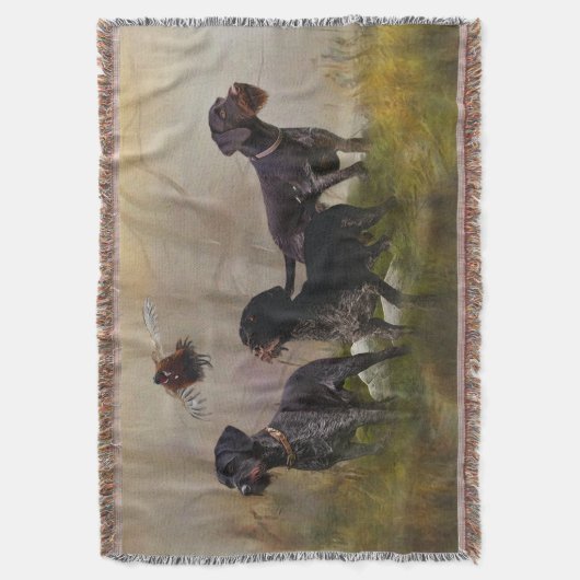 German Wirehaire Pointer Deken (Voorkant Verticaal)
