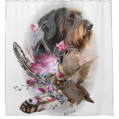 German Wirehaire Pointer Douchegordijn (Voorkant)