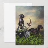 German Wirehaire Pointer Feestdagenkaart (Voorkant / Achterkant)