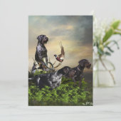 German Wirehaire Pointer Feestdagenkaart (Staand voorkant)