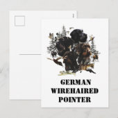German Wirehaire Pointer Feestdagenkaart (Voorkant / Achterkant)