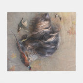 German Wirehaire Pointer Fleece Deken (Voorkant (Horizontaal))