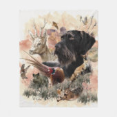 German Wirehaire Pointer Fleece Deken (Voorkant)