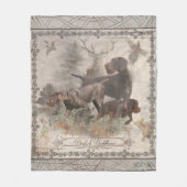 German Wirehaire Pointer Fleece Deken (Voorkant)