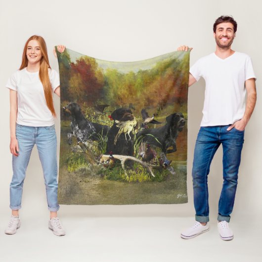 German Wirehaire Pointer Fleece Deken (In situ)