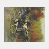 German Wirehaire Pointer Fleece Deken (Voorkant (Horizontaal))