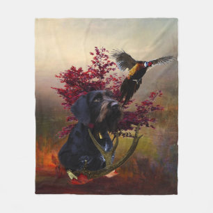 German Wirehaire Pointer Fleece Deken