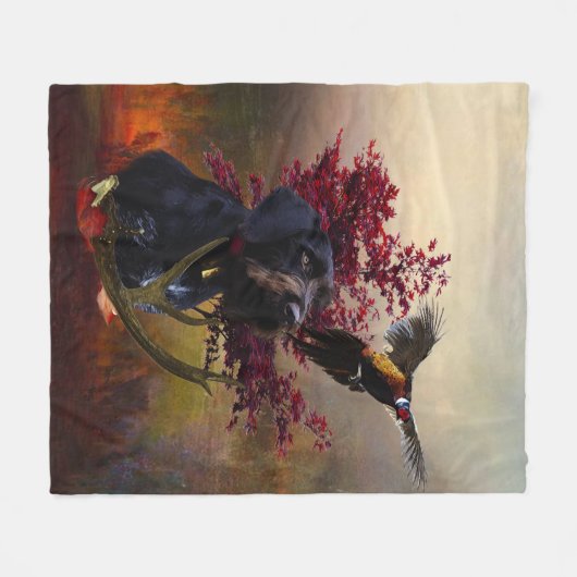 German Wirehaire Pointer Fleece Deken (Voorkant (Horizontaal))