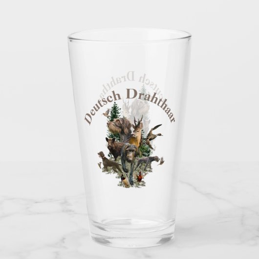 German Wirehaire Pointer Glas (Voorkant)