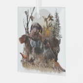 German Wirehaire Pointer Glas Ornament (Voorkant links)