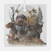 German Wirehaire Pointer Glas Ornament (Voorkant)
