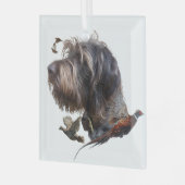 German Wirehaire Pointer Glas Ornament (Voorkant links)
