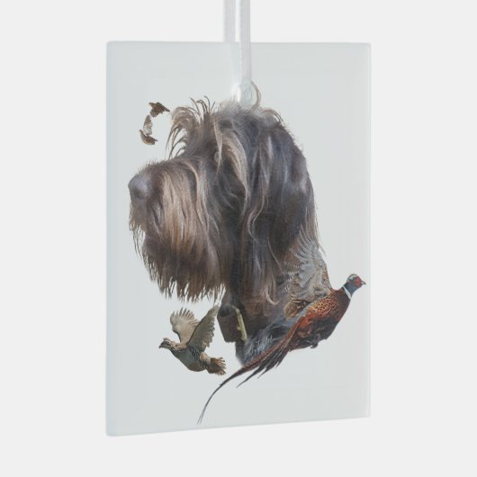 German Wirehaire Pointer Glas Ornament (Voorkant Rechts)