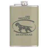 German Wirehaire Pointer Heupfles (Voorkant)