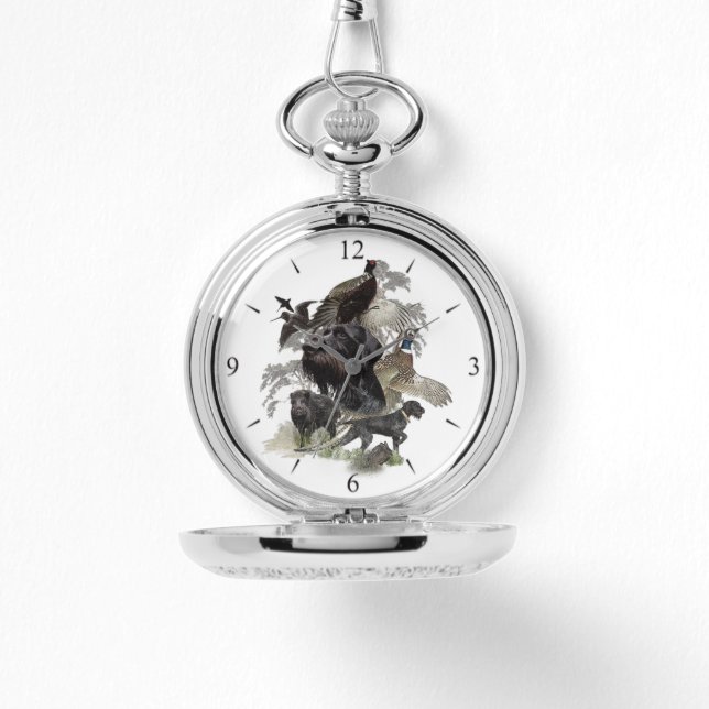 German Wirehaire Pointer Horloge (Voorkant)