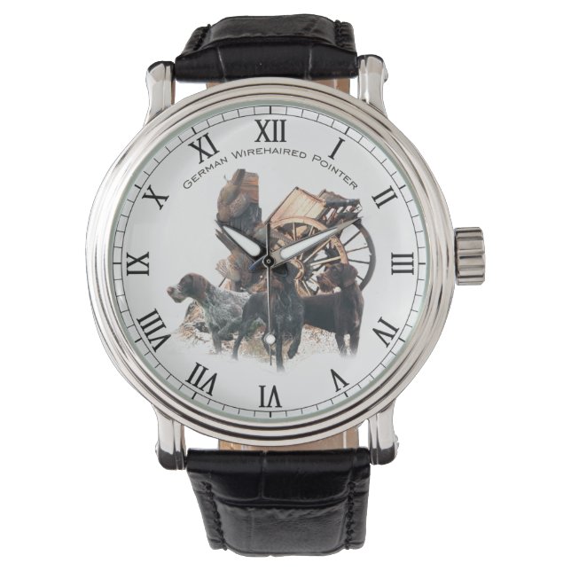German Wirehaire Pointer Horloge (Voorkant)
