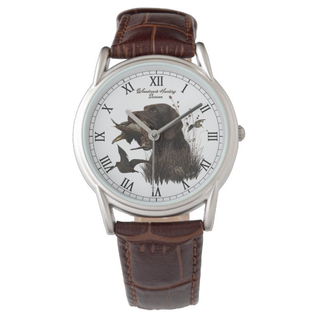 German Wirehaire Pointer Horloge (Voorkant)