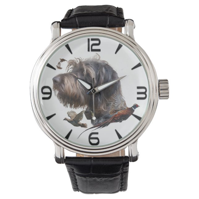 German Wirehaire Pointer Horloge (Voorkant)
