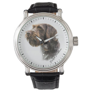 German Wirehaire Pointer Horloge