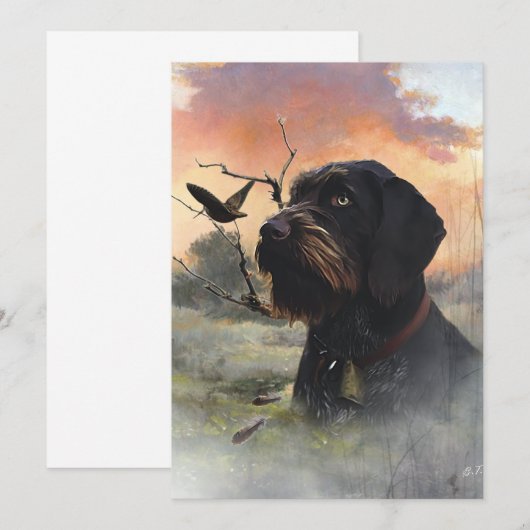 German Wirehaire Pointer Kaart (Voorkant / Achterkant)