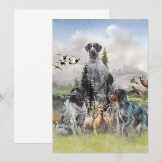 German Wirehaire Pointer Kaart (Voorkant / Achterkant)