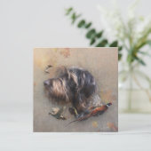 German Wirehaire Pointer Kaart (Staand voorkant)