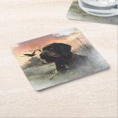 German Wirehaire Pointer Kartonnen Onderzetters (Schuin)