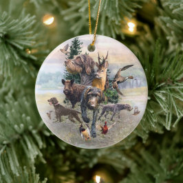 German Wirehaire Pointer Keramisch Ornament