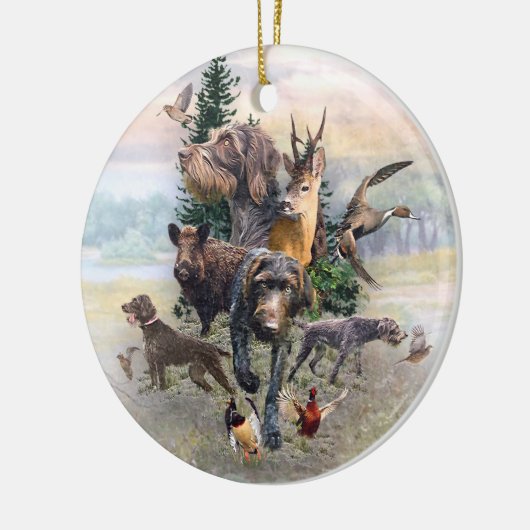 German Wirehaire Pointer Keramisch Ornament (Links)