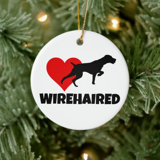 German Wirehaire Pointer Keramisch Ornament (Boom)