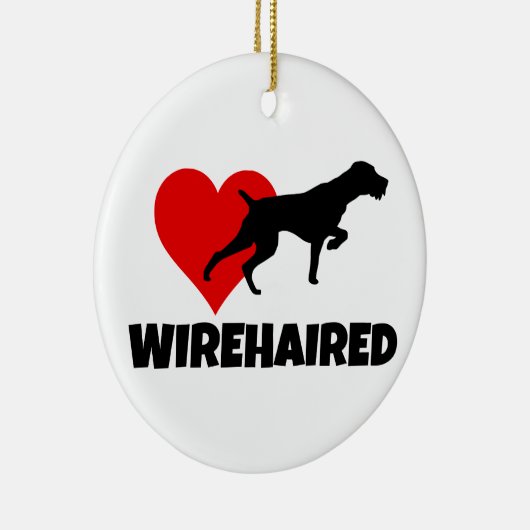 German Wirehaire Pointer Keramisch Ornament (Rechts)