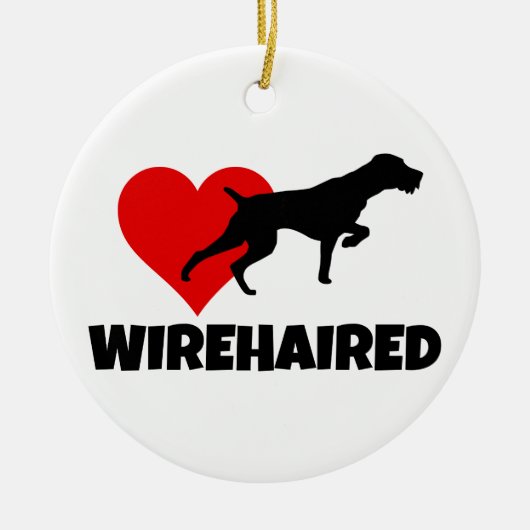 German Wirehaire Pointer Keramisch Ornament (Voorkant)