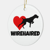 German Wirehaire Pointer Keramisch Ornament (Links)