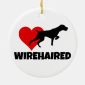 German Wirehaire Pointer Keramisch Ornament (Achterkant)