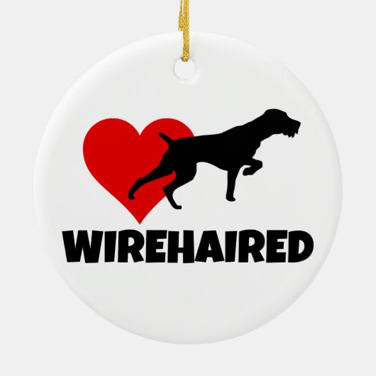 German Wirehaire Pointer Keramisch Ornament (Achterkant)
