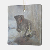 German Wirehaire Pointer Keramisch Ornament (Links)