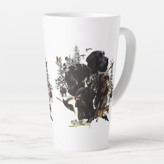 German Wirehaire Pointer Latte Mok (Rechterhoek)