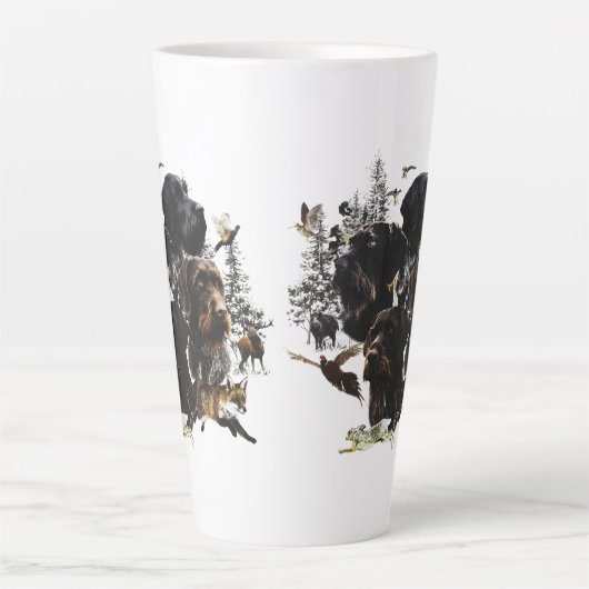 German Wirehaire Pointer Latte Mok (Voorkant)