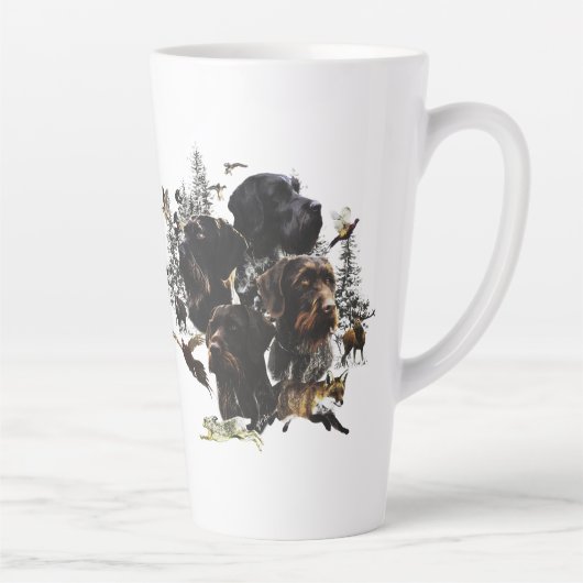 German Wirehaire Pointer Latte Mok (Rechts)