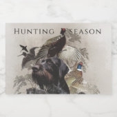 German Wirehaire Pointer Likeurfles Etiket (Enkel label)