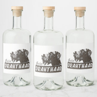 German Wirehaire Pointer Likeurfles Etiket