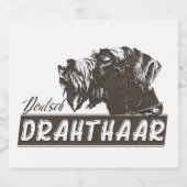 German Wirehaire Pointer Likeurfles Etiket (Enkel label)