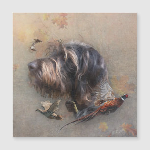 German Wirehaire Pointer Magnetische Uitnodiging