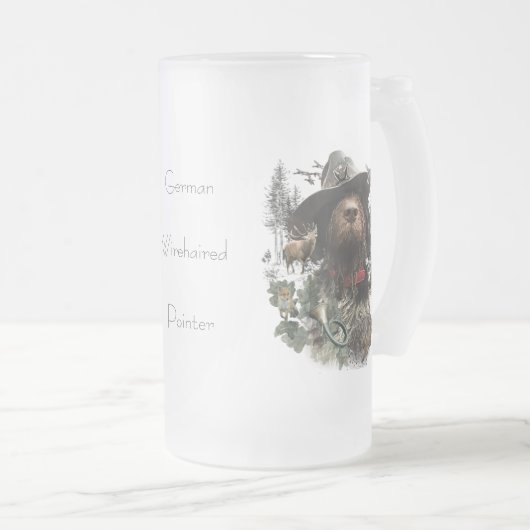 German Wirehaire Pointer Matglas Bierpul (Voorkant rechts)