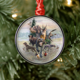 German Wirehaire Pointer Metalen Ornament