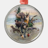 German Wirehaire Pointer Metalen Ornament (Voorkant)