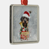 German Wirehaire Pointer Metalen Ornament (Rechts)