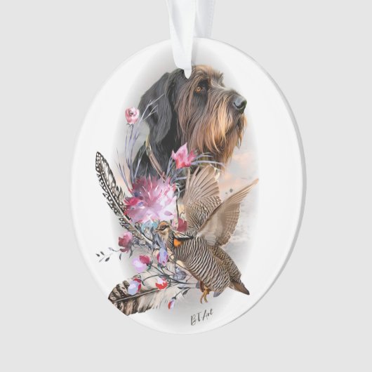 German Wirehaire Pointer Ornament (voorkant)